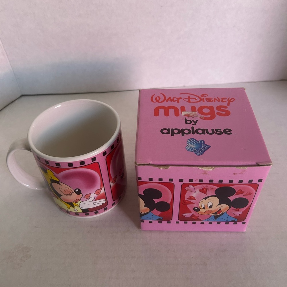 Disney Mickey & Minnie Mouse Pink Coffee Mug by Applause/Disney